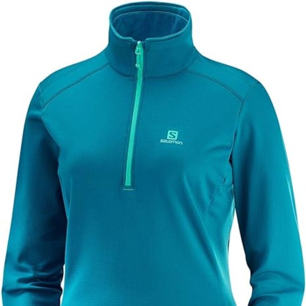 Salomon DISCOVERY HALF ZIP - Size S - Deep Lagoon - Picture 2 of 3